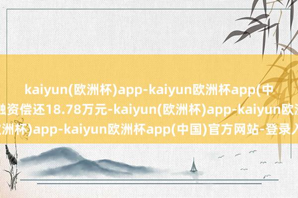 kaiyun(欧洲杯)app-kaiyun欧洲杯app(中国)官方网站-登录入口融资偿还18.78万元-kaiyun(欧洲杯)app-kaiyun欧洲杯app(中国)官方网站-登录入口