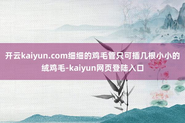 开云kaiyun.com细细的鸡毛管只可插几根小小的绒鸡毛-kaiyun网页登陆入口